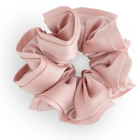 SXQLYH Haargummis Scrunchies Satin für Damen,Zopfgummi,Dreidimensionales Styling-Haargummi Weich Elastisch Skrunschis Groß,Damen Pferdeschwanzhalter Haarband Für Frauen Dickes Langes Haar (Rosa)