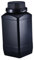 Fenteer Weithalsflasche, Chemikalien-Spenderflasche, 1000 ml, HDPE, alkalibeständig, auslaufsicherer Flüssigkeitsbehälter für das Klassenzimmer, Heimlabor, Schwarz, mit Schwarzer Kappe