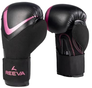 Reeva Gants de boxe - Cuir - Rose - 12 oz