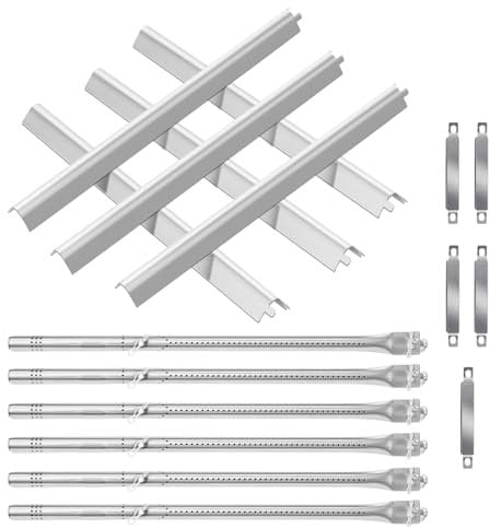 MOASKER Grill-Ersatzteile für Charbroil Performance 6 Brenner 463229021 463229521 463284022 463228622 G325-0002-W1 Grill Heizplatte Zeltbrenner Crossover Tube Kits für Charbroil Performance Parts