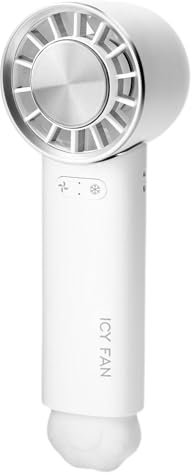 Ventilador de mano, ventilador portátil recargable con función de refrigeración por hielo, ventilador con 3 ajustes de velocidad, ventilador personal compacto para uso en exteriores, perfecto para