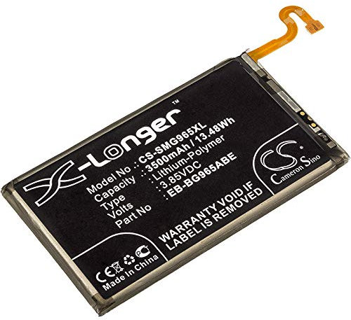 TECHTEK Battery 3500mAh compatible with [Samsung] Galaxy S9 Plus, Galaxy S9+, SC-03K, SGH-N943, SM-G9650/DS, SM-G965F, SM-G965F/DS, SM-G965J, SM-G965N, SM-G965U, SM-G965U1, SM-G965W, SM-G965XU re FBA