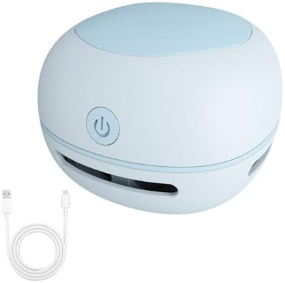 Desktop Vacuum Cleaner, USB Rechargeable Desk Table Hoover Mini for Keyboard/Home/Office