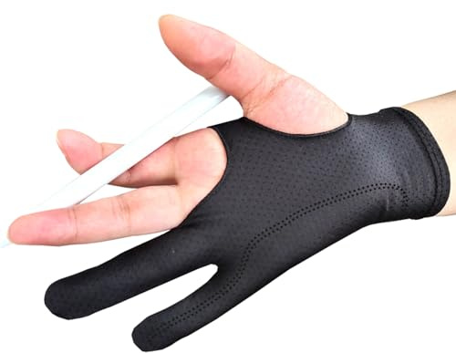 Zeichentablett-Handschuh - Zwei-Finger-Künstlerhandschuh, Smudge-Guard