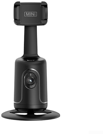 360 Grad Auto Face Tracking Gimbal mit verstellbaren Winkeln und Anti-Shake, kompatibel mit Handys 40 80 mm, App-Bedienung für klares Filmmaterial (schwarz)