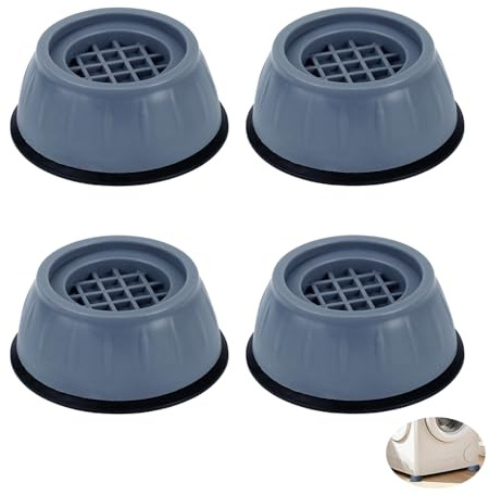 4 Coussinets Protecteurs Antivibration pour Machine a Laver Secheurs | caoutchouc antidrapant, installation sans outil, protection sol stabilite renforcee