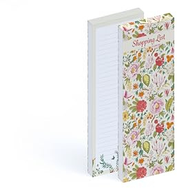 Red Robin Publishing Ltd. Nature Magnetic Shopping List Notepad, To Do List Pad, 72 Lined Tear Off Sheets, Magnetic Memo Notepad For Kitchen Fridge, 23cm x 10cm