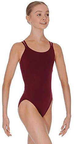 Capezio Double Strap Camisole Leotard, Burgundy, X-Small