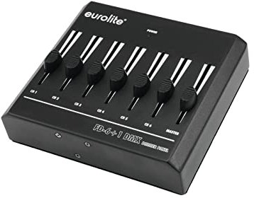 EUROLITE FD-6+1 DMX Dimmer Panel | Einfacher DMX-Controller für 6 Kanäle mit Master-Regler