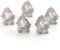 Logbuch-Verlag 5 kleine Wichtel Figuren Santa 5 cm Weihnachtsdeko Weihnachten Nikolaus Geschenke mini grau weiß Silber