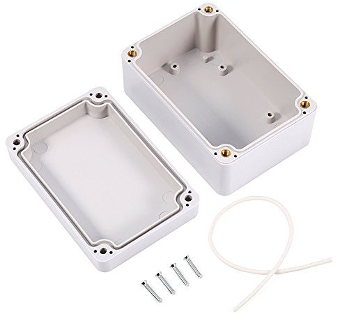Eujgoov Wasserdichte Anschlussdose IP66 Outdoor ABS Projekt Gehäuse Box (100x68x50mm) mit Schrauben, Grau, Schwarz, 1 x wasserdichte Anschlussdose