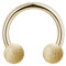 Piercing Hufeisen - Stahl - Diamant - Gold - [01.] - 1.2 x 6 mm (Kugeln: 3mm)