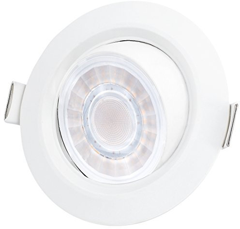 SSC-LUXon LED Badezimmer Deckenstrahler schwenkbar, drehbar & dimmbar - Einbauspot IP44 wassergeschützt 6W neutralweiß (Trafo verbaut)