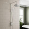 Park Lane® Traditional Thermostatic Mixer Shower, Victorian Style Showers, Crosshead Valve, Large Round Drencher Rainfall Head, Hose & Handset, Dual Twin Heads, Polished Chrome