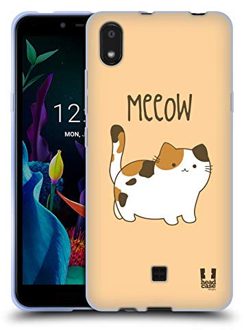 Head Case Designs Munchkin Miezekätzchen Soft Gel Handyhülle Hülle Huelle kompatibel mit LG K20 (2019)