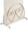 Metall Serviettenhalter Napkin Holder Standing Zwei Herzen Two Hearts Creme Beige Für Servietten ca. 33 x 33 cm Hochzeit Garten Shabby Chic Ideal Als Geschenk