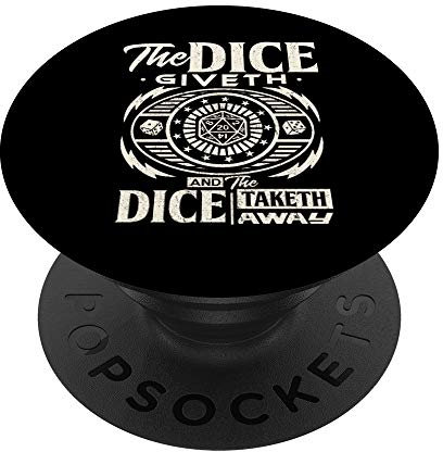 Tabletop RPG Game Würfel Brettspiel Rollenspiel Shirt - PopSockets Ausziehbarer Sockel und Griff für Smartphones und Tablets