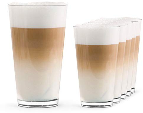 Sahm Latte Macchiato Gläser Set (6 STK) - 0,30 l Trinkgläser Set - Ideal auch als Wassergläser Set - Klassische Kaffee Latte Gläser