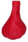 The Tuning-Shop Ltd Schaltmanschette kompatibel mit Fiat Panda Leder verschiedene Naht Farbe wählbar (Rotes Leder)