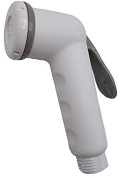 Glac Store® Handbrause Weiß und Grau aus ABS-Kunststoff mit Hebel für Schlauchboot, Wohnwagen, Camping, Made in Italy