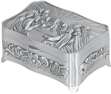 Cyrank Hochzeit Souvenir Geschenk Schmuckkästchen, Metall Schmuckdose, Schmuckkästchen Aus Metall Im Antik-Look Rechteck Vintage Schmuckbgox Für Ringe,Ohrringe,Halskette
