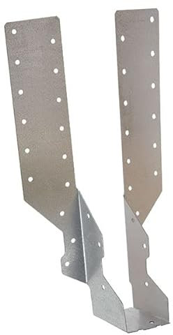 BPC Fixings Galvanised Standard Leg Timber to Timber Joist Hanger 10-Piece Set, 47 mm Width, Silver
