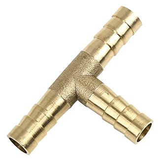 A ABSOPRO Ottone Tubo Barb Raccordo Universale 8mm 3 Vie T Accoppiatore Adattatore