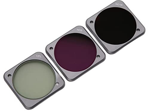 Zunate 3 in 1 Action-Kamera-Filter-Kit, CPL-Filter + ND8-Filter + ND16-Filter, Aluminiumlegierung + Optisches Glas-Kameraobjektivfilter, für Action 2 Motion-Kamera