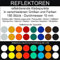 185 Stück Klebepunkte reflektierend aus Folie rund 10 mm selbstklebend wetterfest Aufkleber Reflektor Etiketten Sticker Decal Markierungen Organisieren DIY basteln verzieren Geocaching (Weiß)