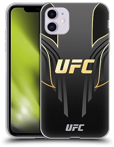 Head Case Designs Offizielle UFC Schwarz Gold Jersey Logo Soft Gel Handyhülle Hülle kompatibel mit Apple iPhone 11