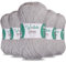 Wollidu Sina Wolle zum Stricken und Häkeln 500g Premium Strickwolle/Häkelwolle Set OEKO-TEX zertifiziert 5 x 100g/170m 80% Polyacryl 20% Schafwolle mulesing-frei - Grau