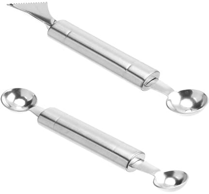 MAGICLULU Obstausstecher 2er-pack Tranchier-obstschneider Obstlöffel Aus Edelstahl Zum Garnieren Von Salaten Einfach Zu Verwenden