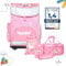 MUWO Kinder Schulranzen Set 5tlg. ergonomischer Leichter Schulrucksack mit Sporttasche, Turnbeutel, Federmappe, nur 920 Gramm (Pferd Design)