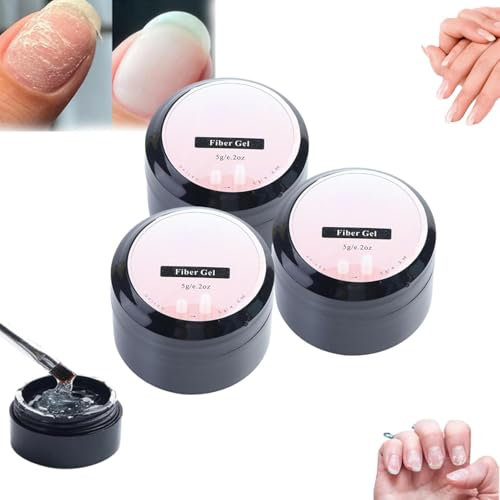 Nail Repair Protection Gel, Nail Repair Kit for Split Natural Nail, Broken Nail Repair Kit for Natural Nails, Instant Cracked Nail Repair Gel, Nail Repair Kit With Brush, Easy Quick Fix (3Pcs)