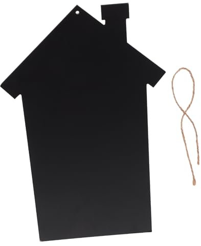 PRETYZOOM Hängende kleine Tafel bürodekoration Hochzeit Notiztafel Holzschild Nachrichtenbrett Hausförmige Tafel Wordpad-Forum Ladenschilder Tafel löschbares Message Board Tafelschild MDF