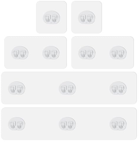 6 Pcs Shower Caddy Adhesive Hooks Replacement Strong Adhesive Corner Shower Caddy Sticker Hooks for Soap Holder, Kitchen Racks, Bathroom Corner Shelves, No Drilling