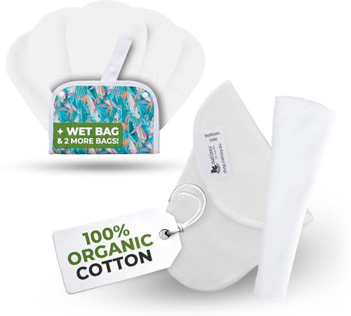 ÖkoKomfort STRING Slipeinlagen waschbar aus Bio Baumwolle (TANGA, 7er-Pack); dünne hochtemperatur-waschbare Slipeinlagen für Damen & Mädchen; 100% Atmungsaktiv (kein PUL/TPU) für täglichen Ausfluss