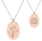 INBLUE Collier Personnalisé Disque Fleur de Naissance Gravé pour Femme Texte Personnalisé Pendentif Ovale Acier Inoxydable Collier Bouquet Fleurs Naissance Bijoux Exquis Cadeau pour Anniversaire - F3