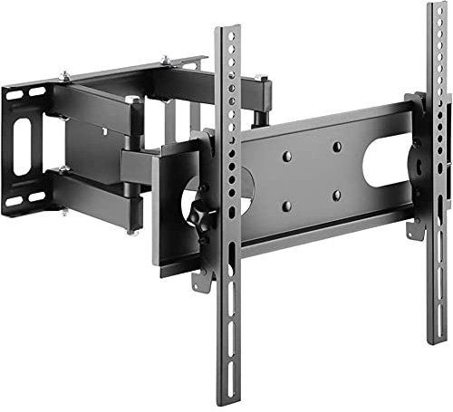 Soporte de pared resistente para televisores de pantalla plana de plasma curvados LED LCD 3D de 32 60 pulgadas con doble brazo inclinable y giratorio, soporta hasta 35 kg