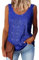 Suncife Damen Pailletten Oberteil Tank Glitzer Top Frauen Party Glitzertop, blau, L