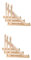 DOITOOL 2 Sätze Dreieckige Trennwandhalterung Holzregalhalter Wandmontierte Holzregale Holzstützen Für Lampen Schrank Halterungen Regalhalterungen Aus Holz 3 Stück * 2
