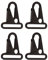 10 Stück Legierungs-Karabinerhaken, Metall-HK-Clips, Vergrößerte Mund-Clips, Schlüsselanhänger-Halter für Bergsteigen, Camping, Angeln