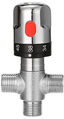 Miscelatore termostatico regolabile per bagno Miscelatore per acqua in ottone Valvola di controllo della temperatura di miscelazione dell'acqua calda/fredda per scaldabagno domestico