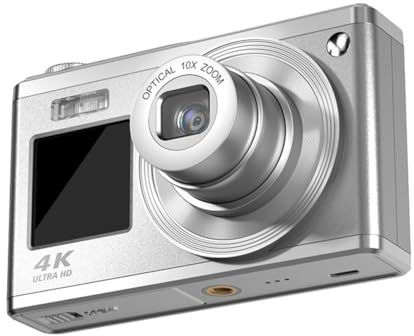 Flaroey 4K HD Telescopic Lens High-Definition Dual Screen Digital Camera 16x Optical Zoom Waterproof Selfie Beauty Camera B