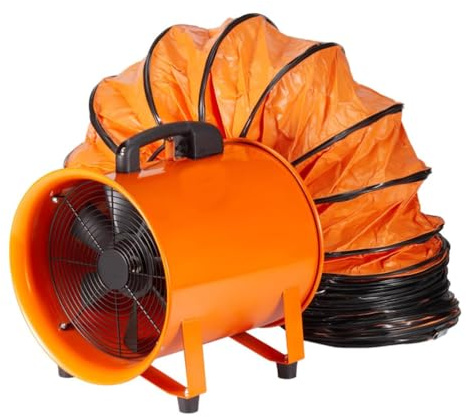 HYZHANHONG Ventilateur Utilitaire Portable 8 Pouces 120 W Ventilateur Haute Vitesse avec Tuyau de Conduit de 5 m Ventilateur Ventilateur Industriel pour l'évacuation à la Maison