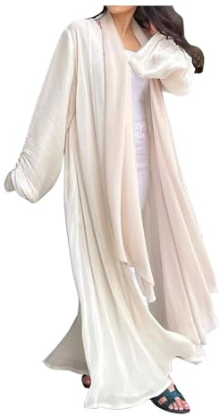 RuFengz Muslimische Kleider Damen Abaya Casual Weicher Kleidung Burka Langarm Lang Gebetskleidung Gebetskleid Elegant Kopftücher Ramadan-Kleidung Hijab Kleid Modern Kaftan