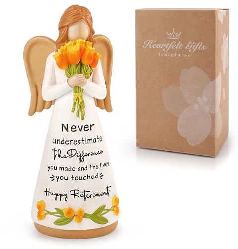 Retirement Gifts for Women Retirement Angel Ornament for Women Retirement Figurines Retirement Keepsake for Ladies Nurse Teacher Colleague Friend Handcrafted Angel Figurine Ornament Gift Decoration