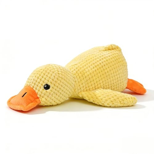 Lyramis Hundespielzeug Ente,Hunde Anti Stress Duck Kuscheltier Gelb Entenspielzeug Gelbe Hund Spielzeug Gelbes Der Antistressente Hundespielzeugente Plüsch,für Hunde Hundespielzeug