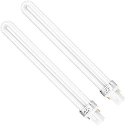 CTDMJ 2 Stück 11W Kompaktleuchtstofflampe 2 Polig, G23 Led 2700K Warmweißes Licht 900 LM Anwendbar/U-Förmige Röhre CFL Energiesparlampe Leuchtstoffröhren für Büros Schlafzimmer und Küchen