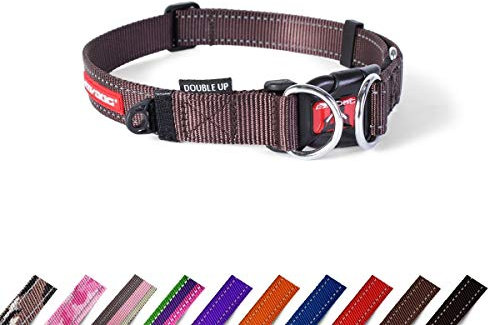 EzyDog Double Up Halsband, chocolate, Medium (29cm-40cm)